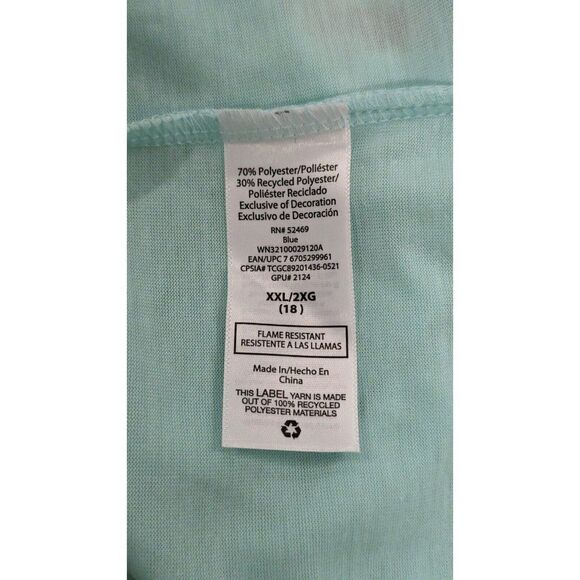 Wonder Nation Girls Size XXL 18 Mint Blue Long Sleeve Pullover T-Shirt - Picture 9 of 10
